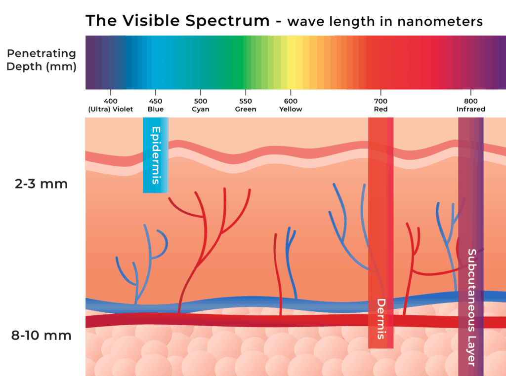 red light vs blue light vs infrared