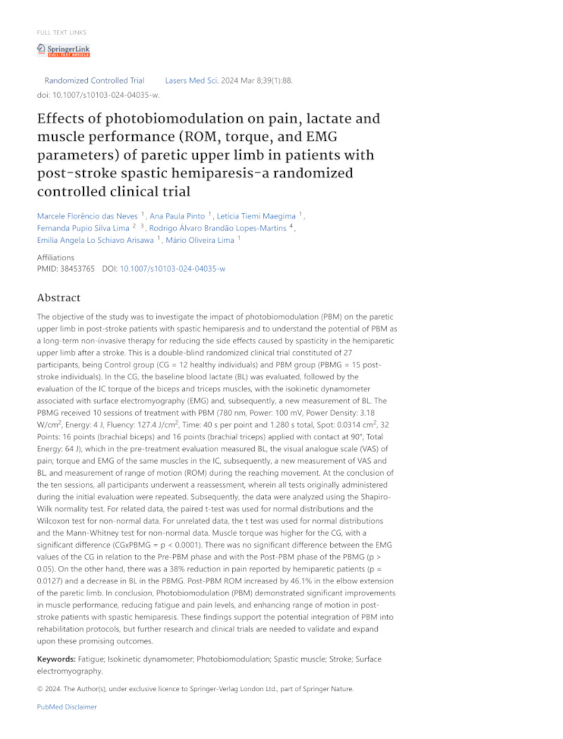 Effects-of photobiomodulation-on-pain- lactate-and-muscle performance-ROM