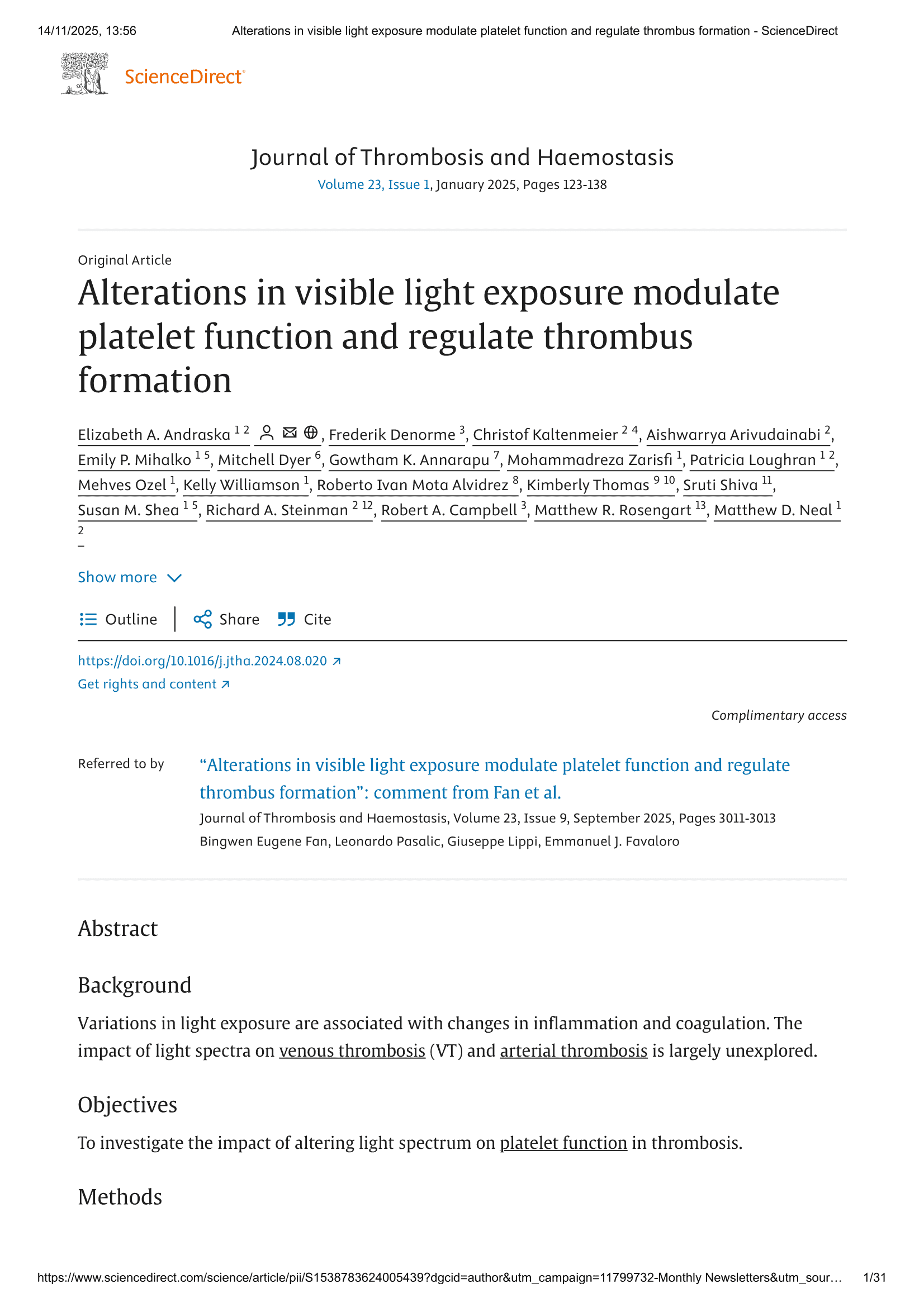 Alterations in visible light exposure modulate-1