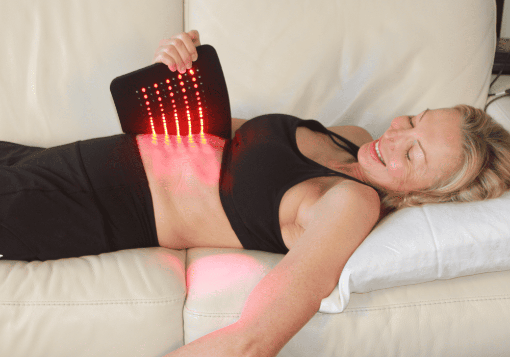 Large red light therapy pad for stomach example usage