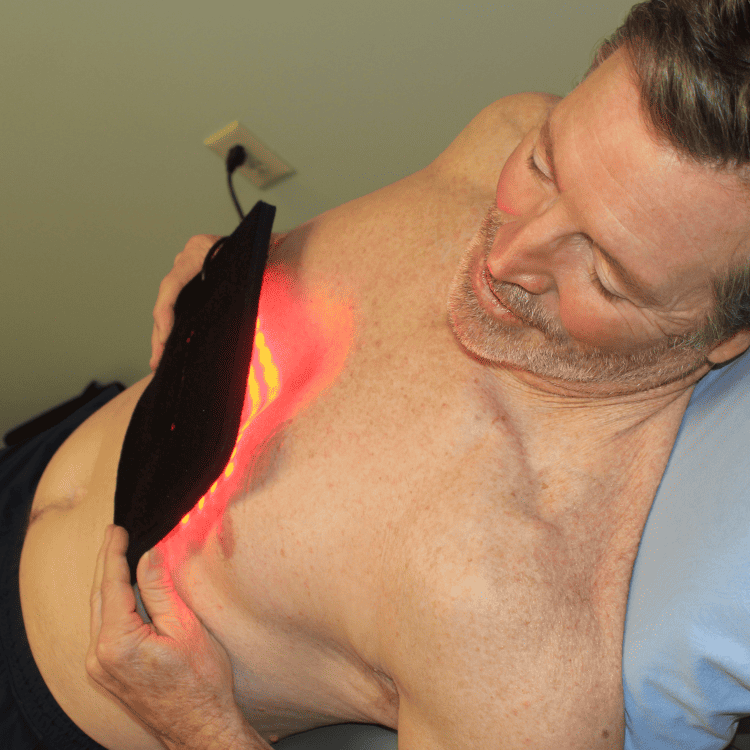 Large red light therapy pad for stomach example usage